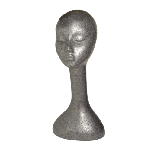 Long Neck Styro Manikin – Graphite Color