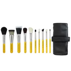 Travel Mineral 10pc. Brush Set with Roll-Up Pouch