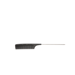 Carbon Comb 257B Long Metal Rattail