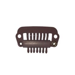 Toupee Clips - Straight Tooth, Medium Brown, Small