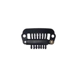 Toupee Clips - Straight Tooth, Black, Medium