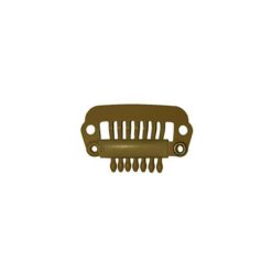 Toupee Clips - Straight Tooth, Light Brown, Large