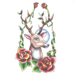 Deer in Roses
