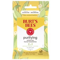 Facial Cleansing Towelettes with White Tea Extract, Travel Pack