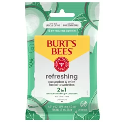 Facial Cleansing Towelettes with Cucumber & Mint, Travel Pack
