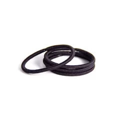 Thin Mini Metal Free Hair Ties - Black