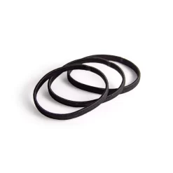 Flat Metal Free Hair Ties - Black