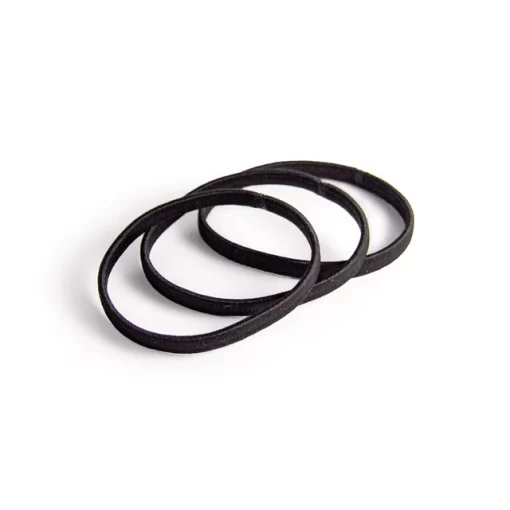 Flat Metal Free Hair Ties - Black