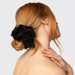 Alternative view of Brunch Scrunchie - Frayed Black