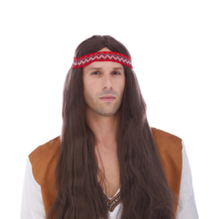 Hippie With Headband Costume Wig