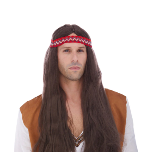 Hippie With Headband Costume Wig