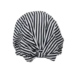 Recycled Polyester Luxe Shower Cap - Stripe