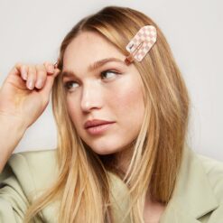 Alternative view of Recycled Plastic XL Creaseless Clips - Terracotta Checker