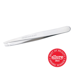 Platinum Silver Slant Tweezer 1230-PSR