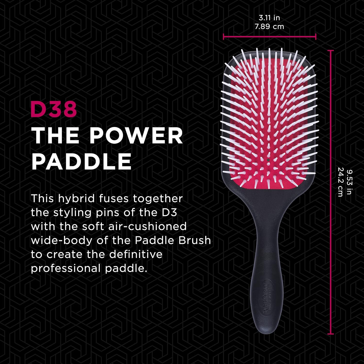 D38 Denman Power Paddle Detangler Brush - Image 7