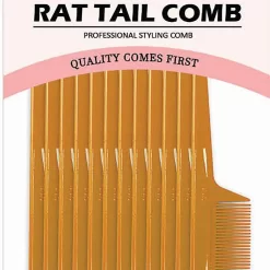Bone Rat Tail Combs, 12pcs
