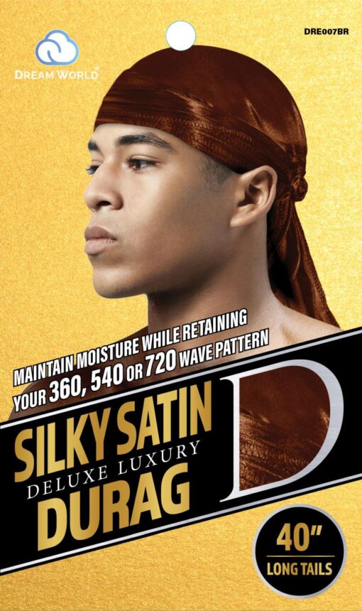 Silky Satin Durag - Brown