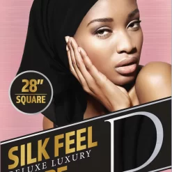 Silk Feel Scarf - Black