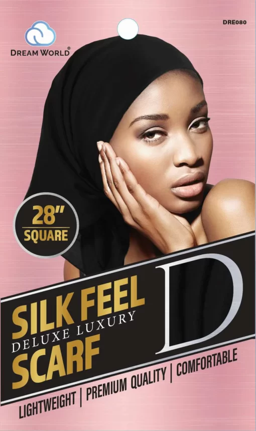 Silk Feel Scarf - Black