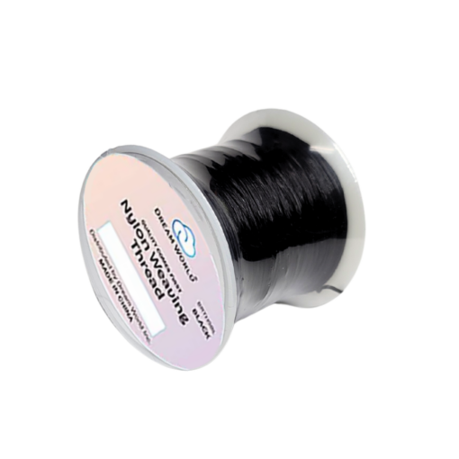 Nylon Weaving Thread, Stretchable - Black BRTHSBL