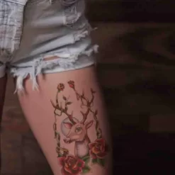 Alternative view of Deer in Roses