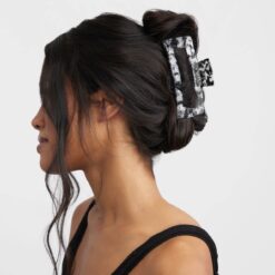 Alternative view of Eco-Friendly Jumbo Open Shape Claw Clip - Black