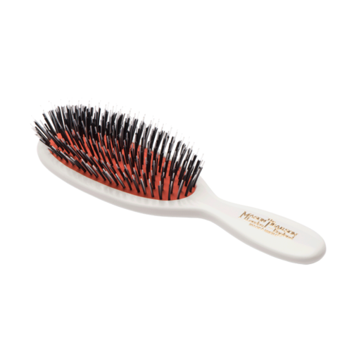 Pocket Bristle & Nylon Hairbrush BN4 - Ivory White