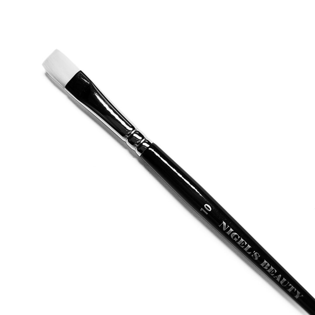 White Taklon Brush #10
