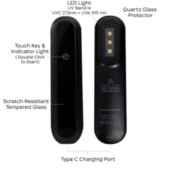 Alternative view of UVC+Ozone Sterilizing WandÂ