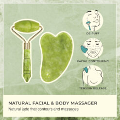 Alternative view of Jade Roller Gua Sha Kit – Premium Jade