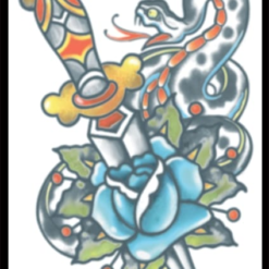 Alternative view of Vintage Tattoo - Snake & Dagger