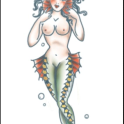 Alternative view of Pin Up Tattoo - Mermaid