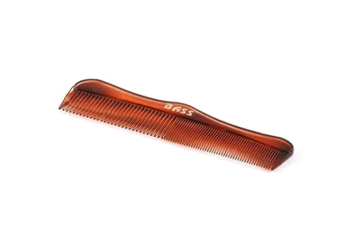 TC1 Tortoise Shell Pocket Style FineWide Tooth Combination Grooming Comb