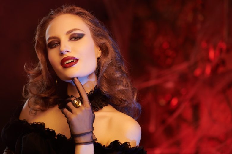 classic vampire look woman