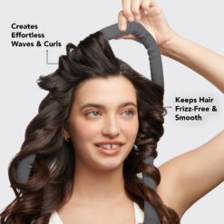 Alternative view of Heatless Hair Curler in Satin - Charcoal