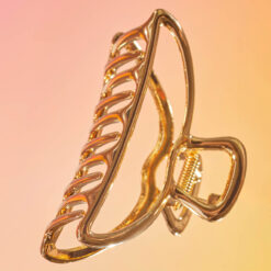 Alternative view of Open Shape Claw Clip - Gold