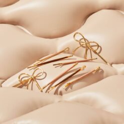 Alternative view of Metal Enamel Cloud & Bow Bobby Pins 8pc Set - Rosewood