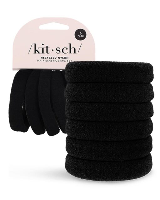 Recycled Nylon Elastic Hair Tie - 6pc