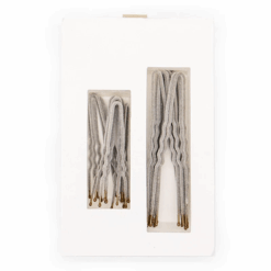 Alternative view of Frenchies Flocked Grey Velvet Hairpins