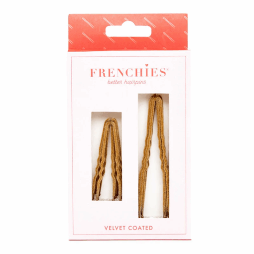 Frenchies Flocked Blonde Velvet Hairpins