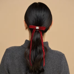 Alternative view of Velvet & Gemstone Bow Hair Clip