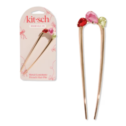 Metal Gemstone French Hair Pin