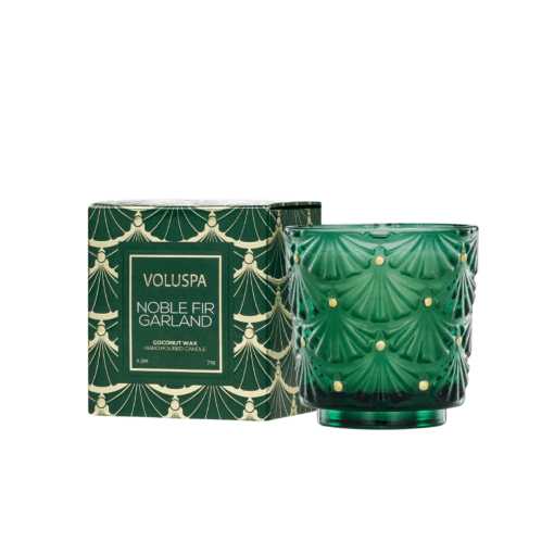 Pedestal Candle - Noble Fir Garland