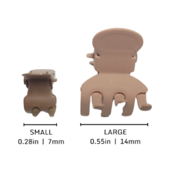 Alternative view of Butterfly Matte Clips - Small Light Brown