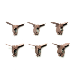 Butterfly Matte Clips - Small Light Brown
