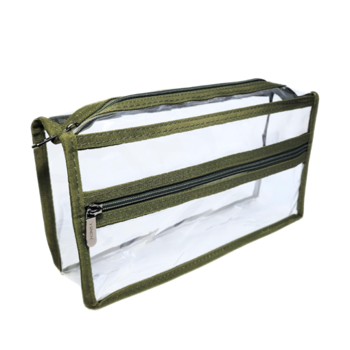 MST 015 - Clear Actor Bag, Large - Olive Trim