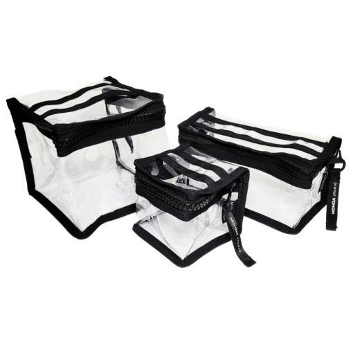 MST 333 - 3pc Clear Makeup Pouch Set