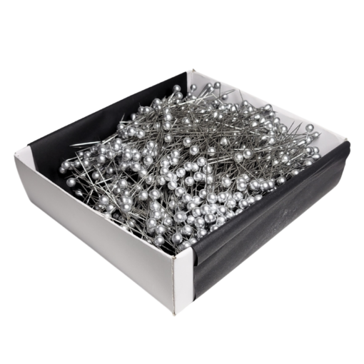 Pearl Head Pins - Silver 3", 1000ct