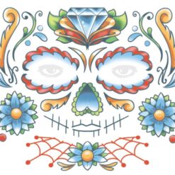 Alternative view of Face Tattoo Kit – Candy Skull