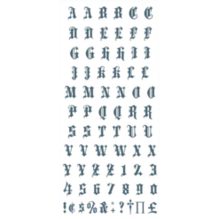 Knuckles Tattoo – Old English Alphabet